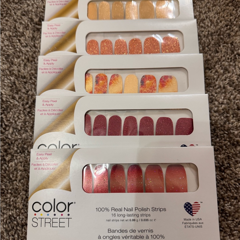 Color Street Glitter Nail Strips Collection lot set of 5!
